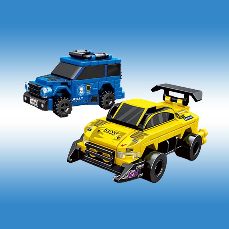 SEMBO 4IN1 Veicolo da Corsa Robot Mech Trasformabile Kit di Assemblaggio Blocchi da Costruzione Modelli di Auto Sportive MOC Giocattoli per Bambini Regali di Compleanno