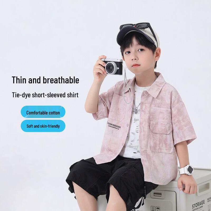 Boys  Cotton Short Sleeve Casual Shirt 160