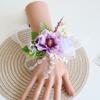 Artificial Flower Bridal Corsage Magnolia Wrist Corsage  Wedding Accessories