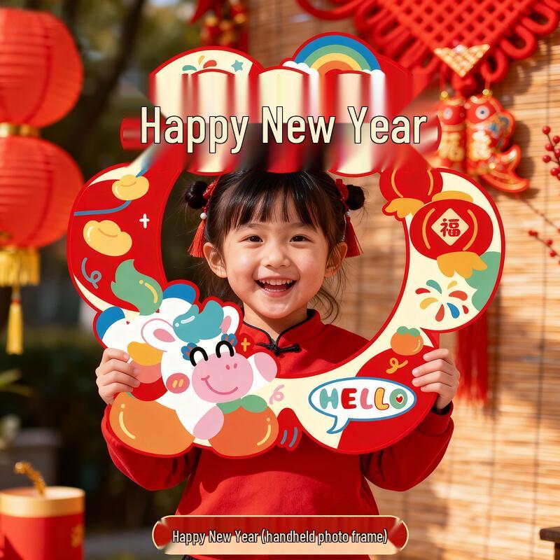 2026 Year of the Horse Handheld Photo Prop