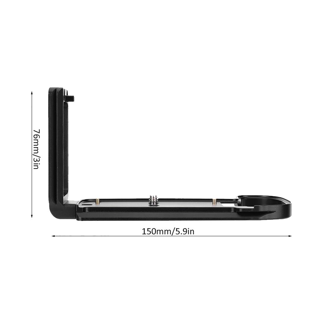 LShaped Metal Quick Release Plate Bracket Hand Grip for Canon EOSR Mirrorless Camera(black)