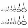 16PCS 8 Size Fishing Rod Guides Sets Stainless Steel Spinning Rod Guides  Replacement Guide