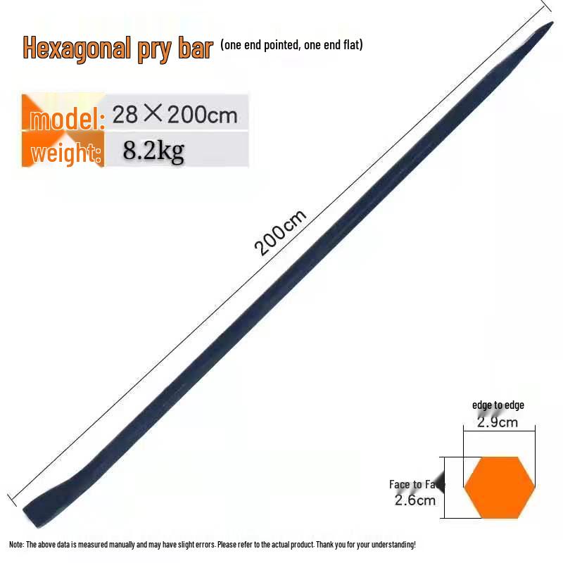 Special Steel Crowbar Nail & Tire Pry Bar for Auto Repair and Wood Crate Disassembly