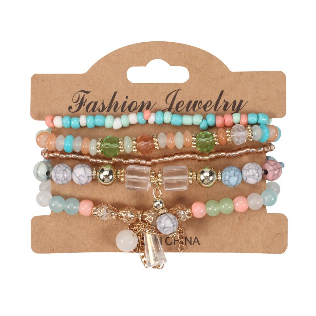 JYL TS Bracelet Bohemian Elephant  Multi-layer Beads Brings Blessings
