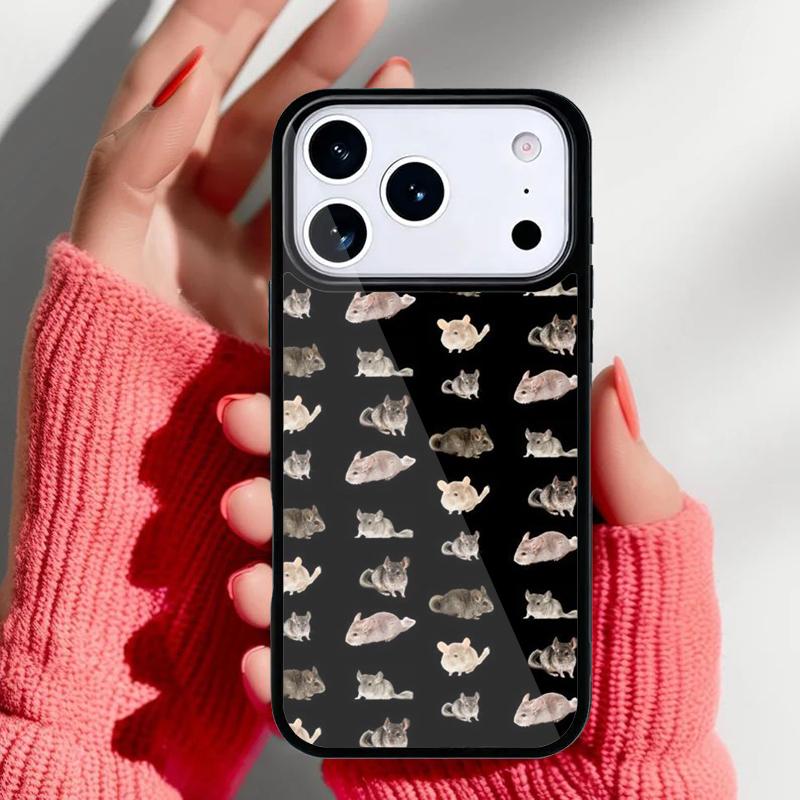

Cute Cartoon Chinchilla soft Phone Case for iPhone 17 16 15 14 13 Pro Max Back Cover for 12 11 Pro Coque iPhone17 Pro