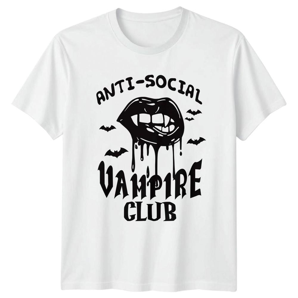 AntiSocial Vampire Club TShirt Gothic Horror Halloween Vampire Halloween Gift S