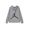 Jordan Logo Hooded Pullover Long-Sleeve Sweatshirt Men Tops Grey DV9782-091