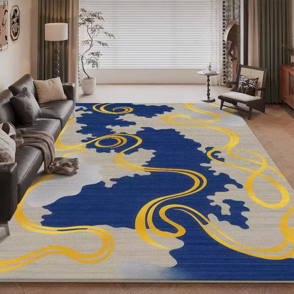 Living Room Carpet Sofa Coffee Table Decorative Carpet Dirt Resistant and Easy To Maintain Large Area Carpet