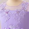 Girls' Sleeveless Mesh Princess Dress with Embroidery & Appliques - Formal Performance Wear