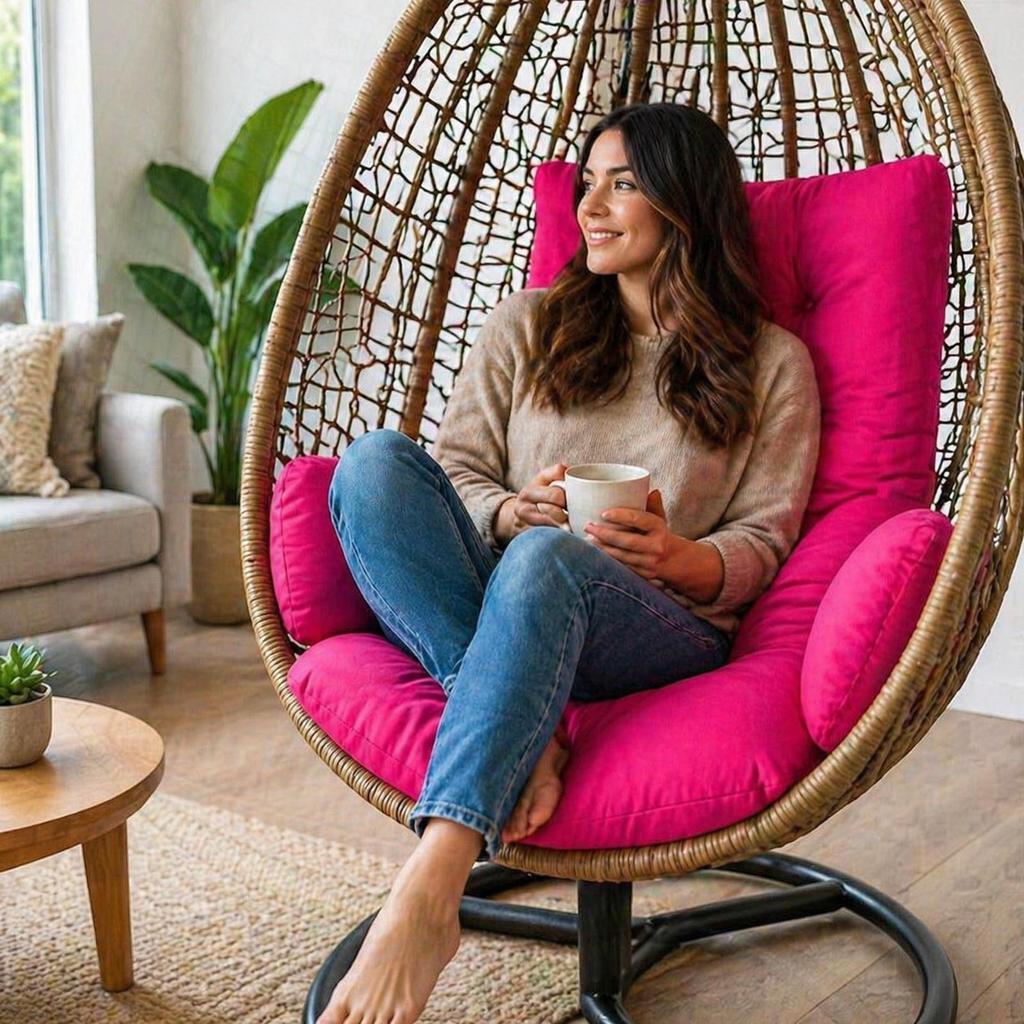 Swing Chair Cushion Egg for Outdoor Patio Hanging Garden