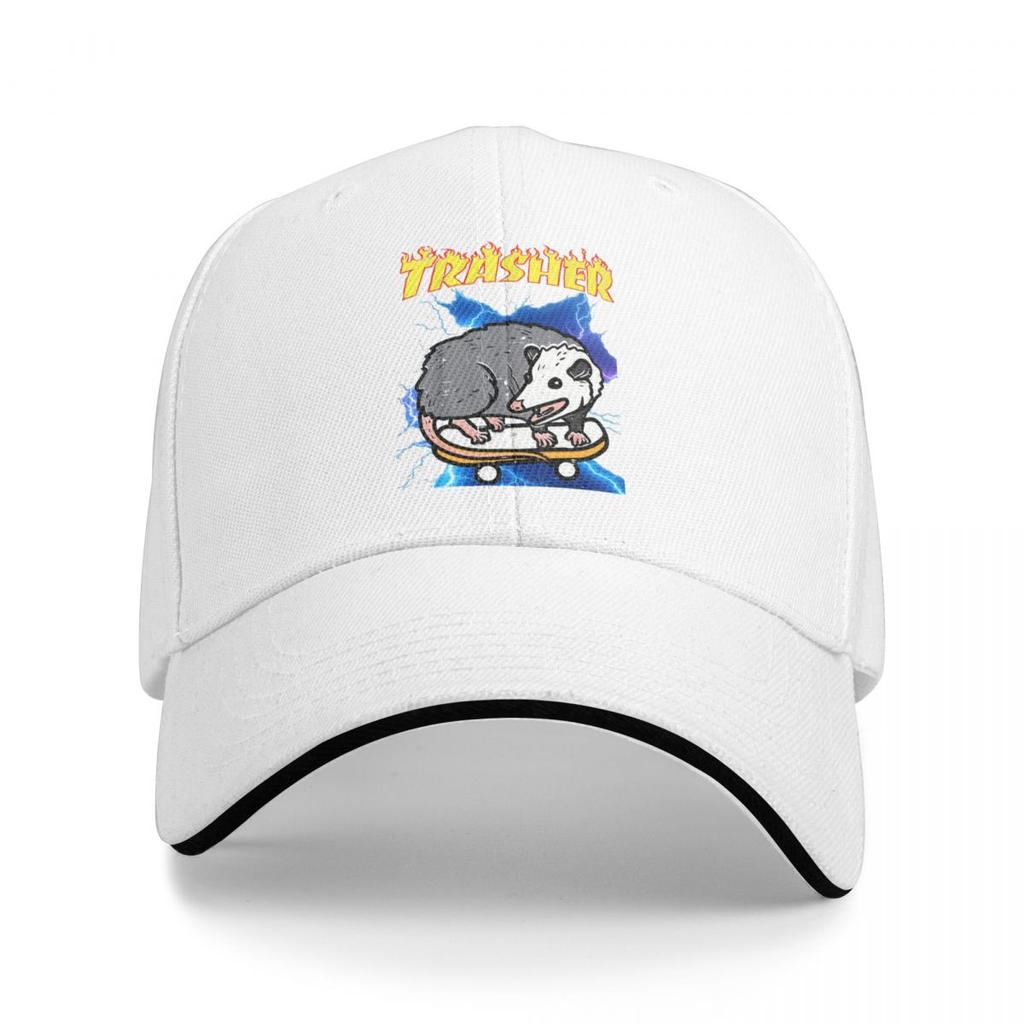 Baseball Caps Opossum Skateboard Trasher Funny Possum Skater Graphic Unisex Casual Summer Hats