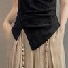 Women's Retro Chinese Style Jacquard Stand Collar T-Shirt
