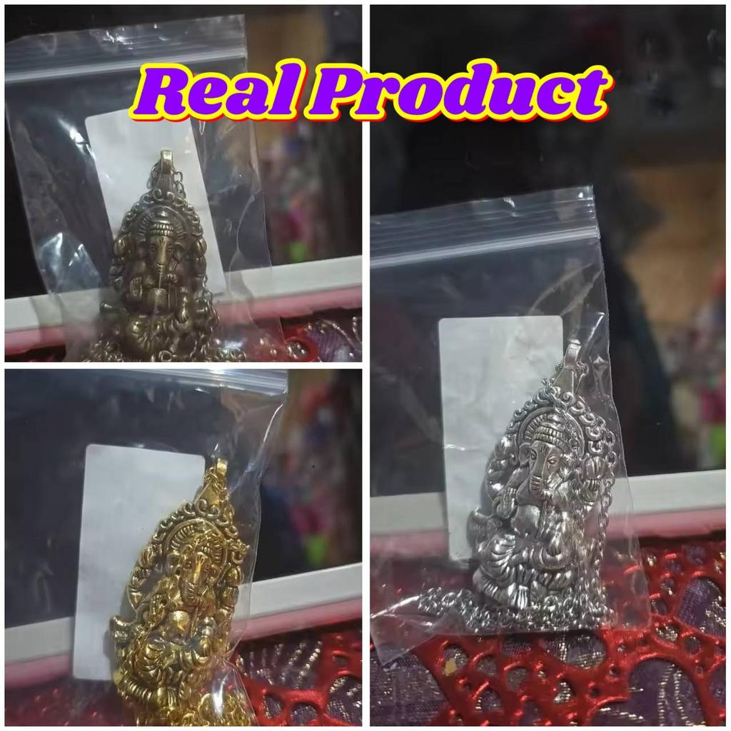 Vintage Retro Ganesha Hindu Elephant Head God Pendant Necklace Chain Unisex Men Women Fashion Gothic Amulet Talisman Success Wealthy Rich Jewelry Gift
