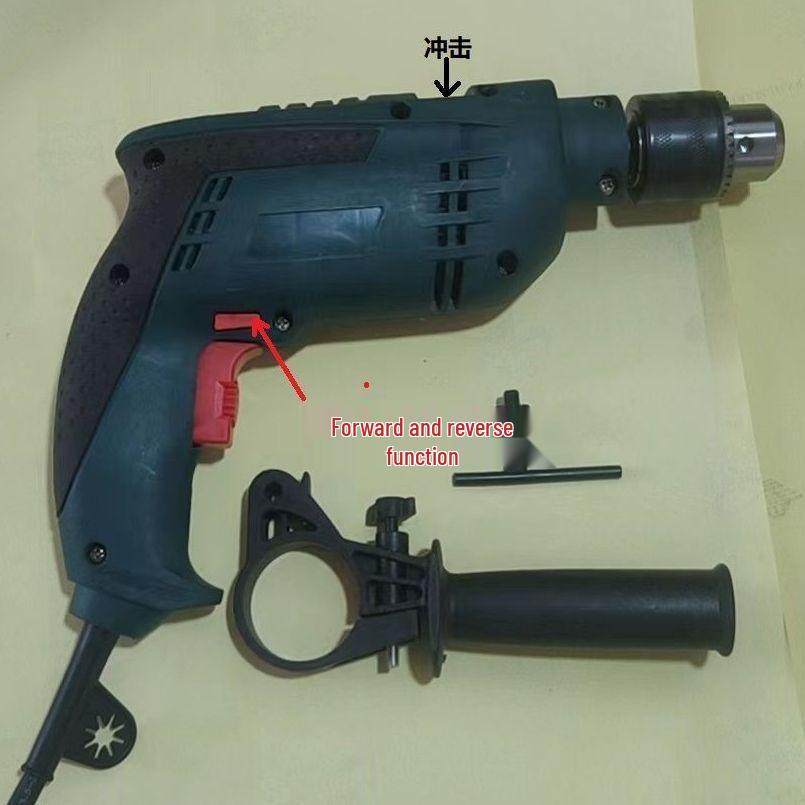 All-Copper Handheld Electric Drill - Forward/Reverse Speed, Adjustable Power Levels, Original Impact, Full Set - Clearance Sale!