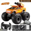 Amphibious RC Monster Truck Water Cannon Shooting 2.4G 4WD Waterproof All Terrain Land Water Dual Mode Pool Beach Xmas Gift with 360 ° Rotating Head