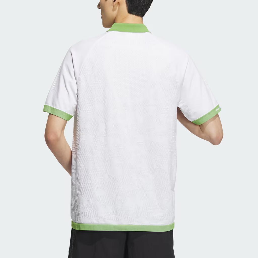 BAPE X Adidas Golf Relaxed Fit Polo White Men Streetwear IQ3680