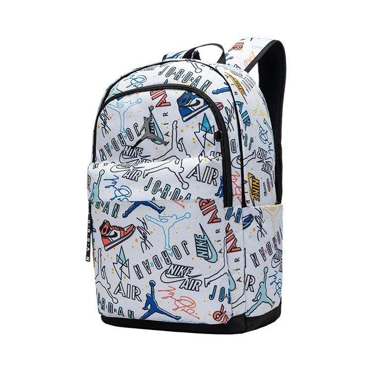 Jordan Colorful Graffiti Print Backpack Large Unisex backpack White JD2533200AD-005