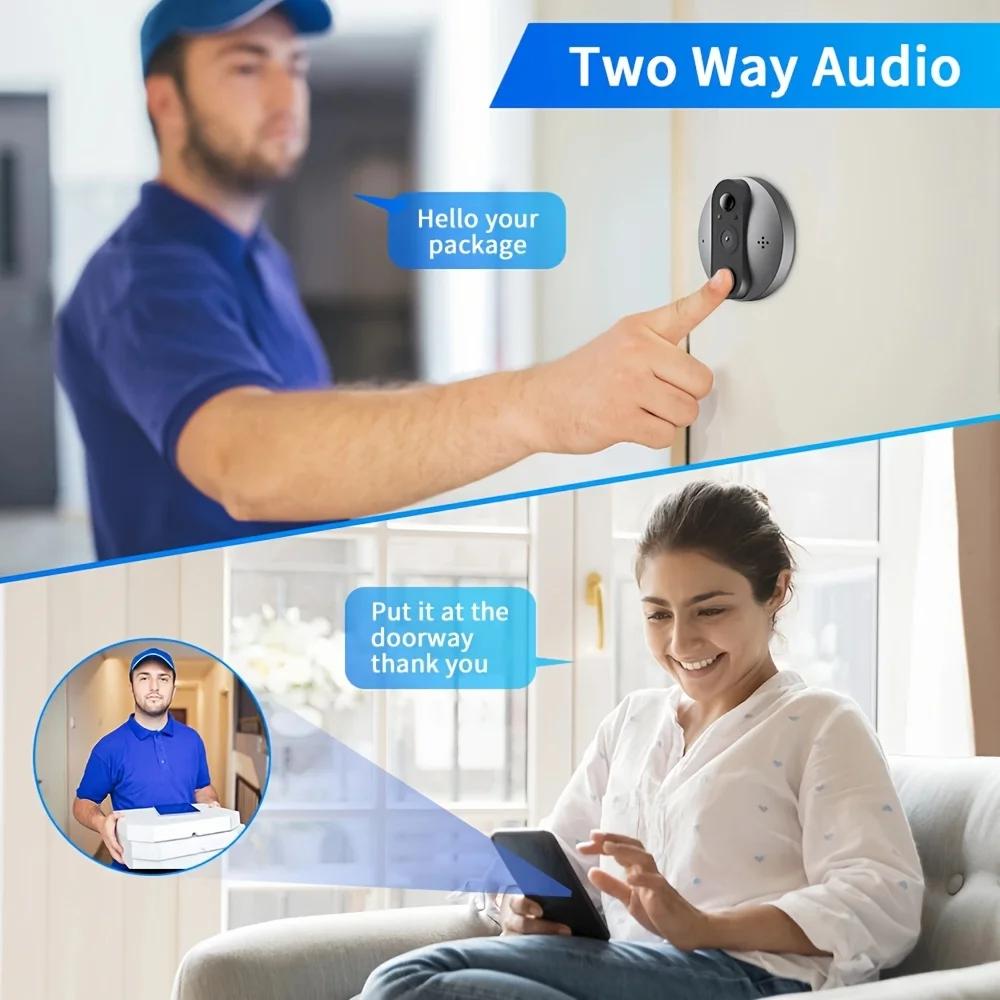 500PA 2,4G Drahtlose Wifi Video Türklingel 4,3 zoll HD 3MP Ring Glocke Sicherheit-schutz Guckloch Tür Sprechanlage mit Kamera Tuya Smart Home