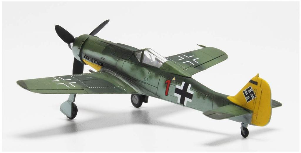 Platz German Air Force Fw190 Yellow Tail Set Plastic Model 1/144 Focke-Wulf D-9 2-Piece PDR-14