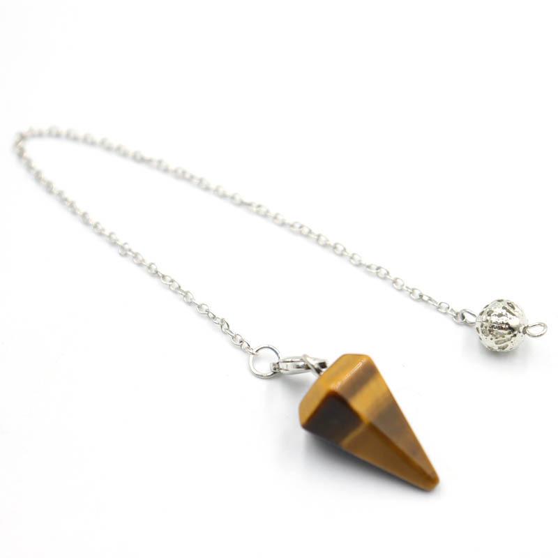 Natural Hexagonal Crystal Pyramid Pendant