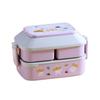 Double-Layer Insulated Student Lunch Box - Portable Microwave-Safe with Fresh-Keeping Compartments