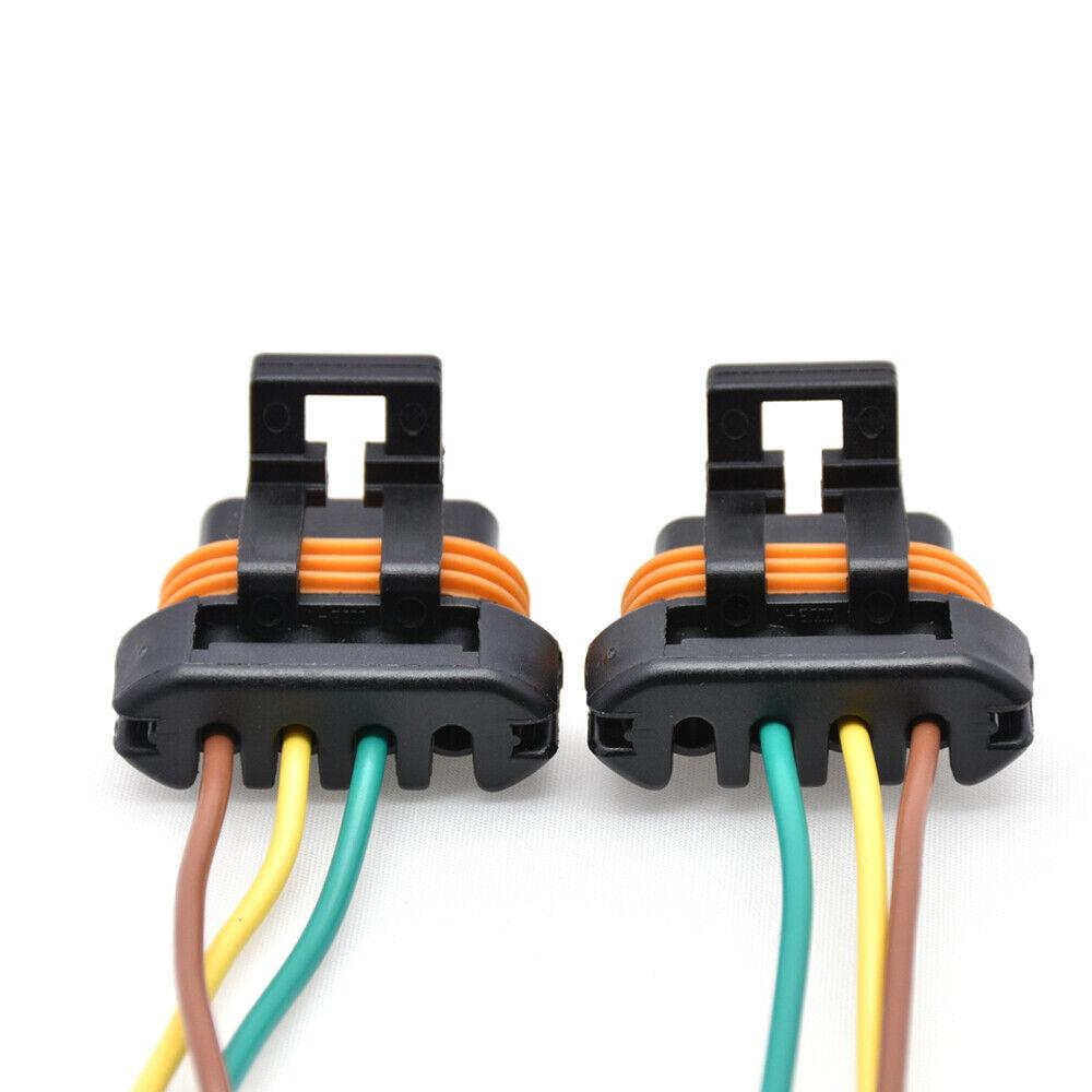 1 Pair LED Headlight Conversion Harness Wire Plug For Polaris RZR 800 900 1000
