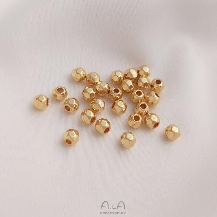 14K Zlato Plněné Barvu Drží Fazetované Dýně & Lucerna Kosočtvercové Korálky Distanční DIY Náramek Šperkařský Materiál