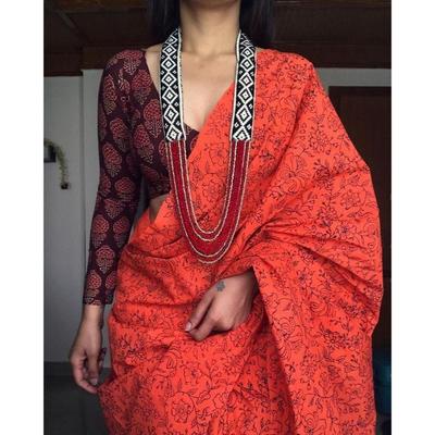 Stylish Casual Wear & Office Wear Saree for Women, Blouse (Need To Be Stitched As Per Size And Fit)