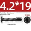 Black Phillips Flat Head Self-Tapping Screws with Washer, 410 Stainless Steel, 4.2M-4.8 Size.