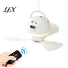 Ventilatore da Tenda Ricaricabile per Campeggio, Ventilatore da Soffitto Portatile 2-in-1, Senza Fili con Luce LED, Telecomando, 4 Velocità, Ricarica Rapida, Esterno, 3 Modalità di Luce