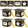 5/10Pcs Bachelor Hat Cap Candy Box Graduation Cookie Gift Packaging Boxes Bag 2023 Grad Congratulation Party Favors Supplies 