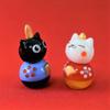 Cute glass Hina dolls by Fourcart, cat dolls