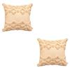 Pack of 2 Faux Wool Throw Pillow Covers 18x18 Inches Decorative Farmhouse Velvet Couch Pillow Case Soft Plush Square Boho Cushion Pillowcase