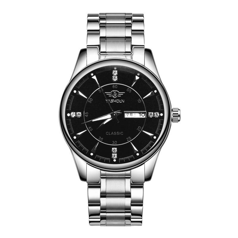 Top Brand Business Fashion Men's Watch Double Calendar Men's Luminous Waterproof Quartz Watch