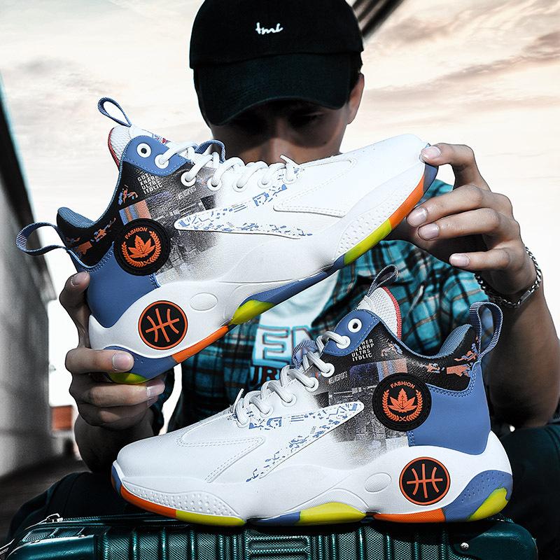 

Новая мужская спортивная обувь, модная сетчатая дышащая спортивная повседневная баскетбольная обувь 44 небесно-голубой