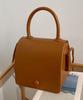 Women's Shoulder Bag, Crossbody Bag, Small, Handbag, PU Leather, Synthetic Leather, Shoulder Bag, Mini Bag, Compact, Square, Box-Shaped (Brown)
