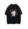Summer Comic Style Crayon Shin Chan Print Pure Cotton Loose Casual T Shirt Y2K Unisexs Tops