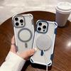 Shockproof Armor for Magsafe Magnetic Case For iPhone 17 16 15 14 13 12 11 Pro Max Transparent Bumper Wireless Charger Cover