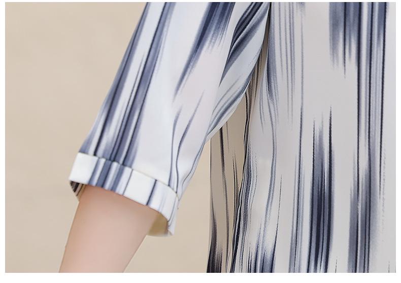 2026 New Arrivals: Chiffon Blouse & Seven-Sleeve T-Shirt Set for Middle-Aged & Elderly Women