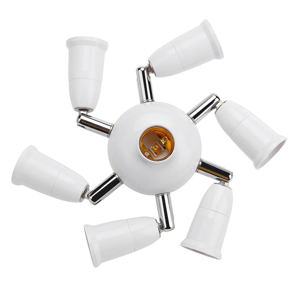 Adjustable E27 Splitter 5/7 Heads Lamp Base Replacement LED Light Bulb Holder Adapter Converter Socket Lighting Accessories