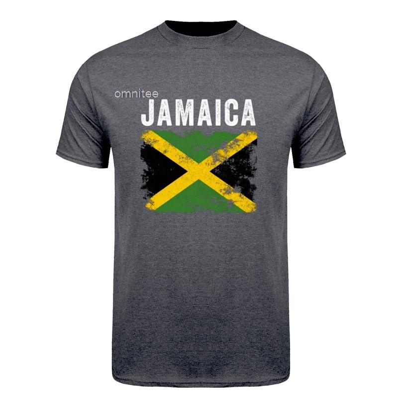 Fashion Jamaica Flag Tshirt Cotton Tshirt Funny Tops Tee Unisex Jamaican Tshirt Tees Gifts Camiseta Summer Streetwear HJ103