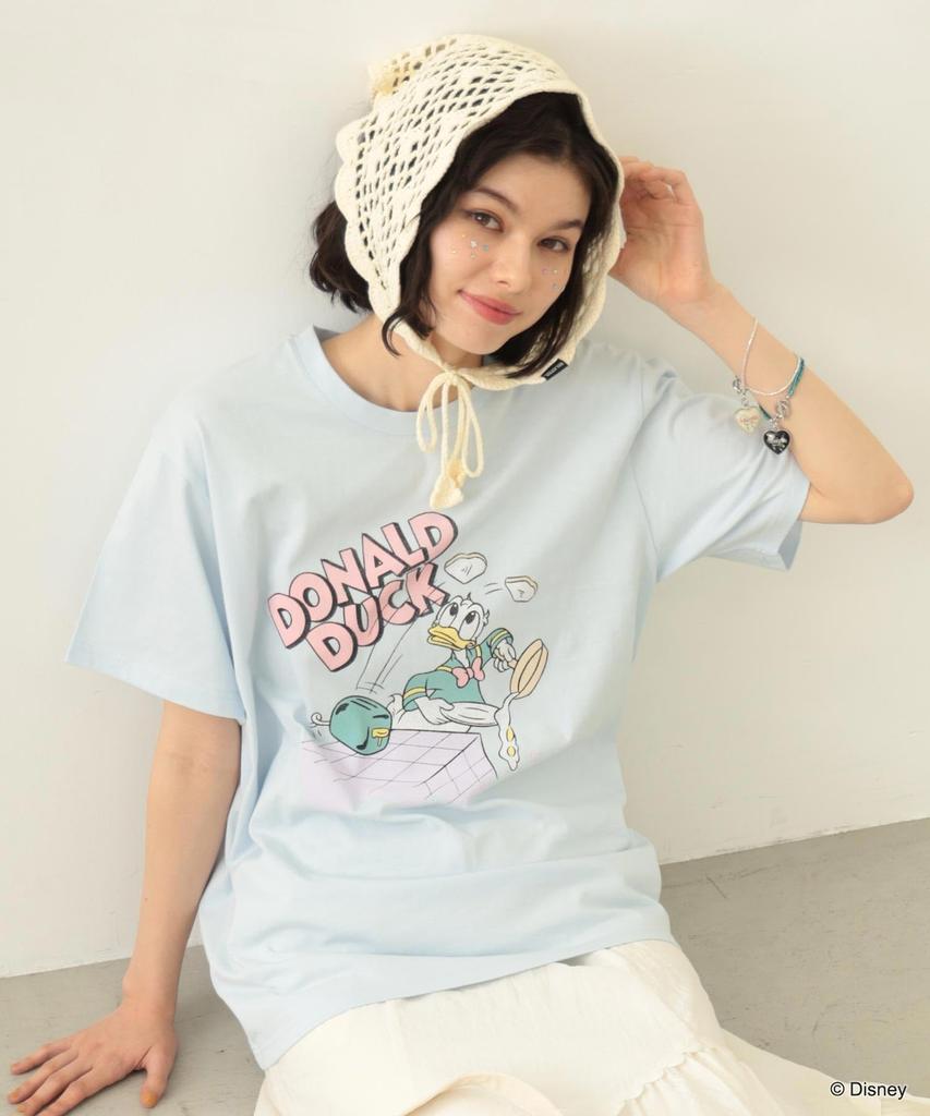 Milkfed Casual DONALD TEE Light Blue DUCK/COOKING S/S Women's