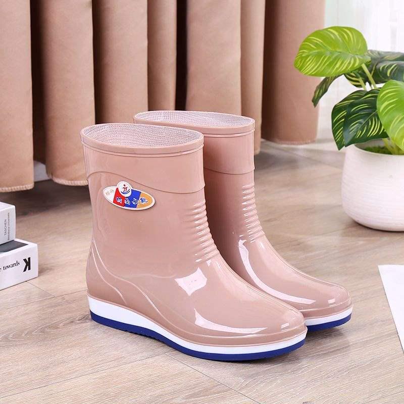 

Женские дождевые сапоги до середины икры с флисовой подкладкой и нескользящей подошвой 38