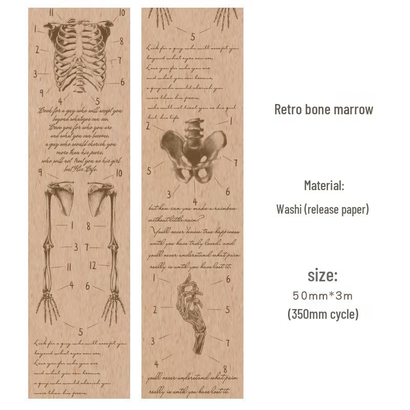 Retro Washi Tape Set: Creative DIY Decoration Stickers In 8 Styles