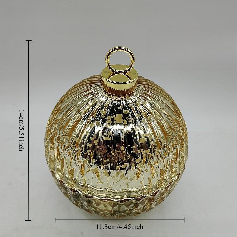 Рождественский шар Стеклянный Ароматерапевтический Подсвечник Декоративное Украшение Домашний Магазин Атмосферное Украшение жёлтый