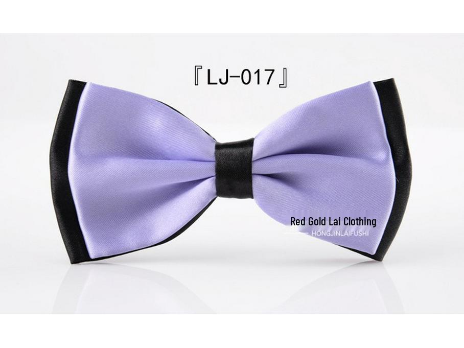 Men's Korean Style Color Block Bow Tie - Custom Business Casual & Formal Fashion Accessory