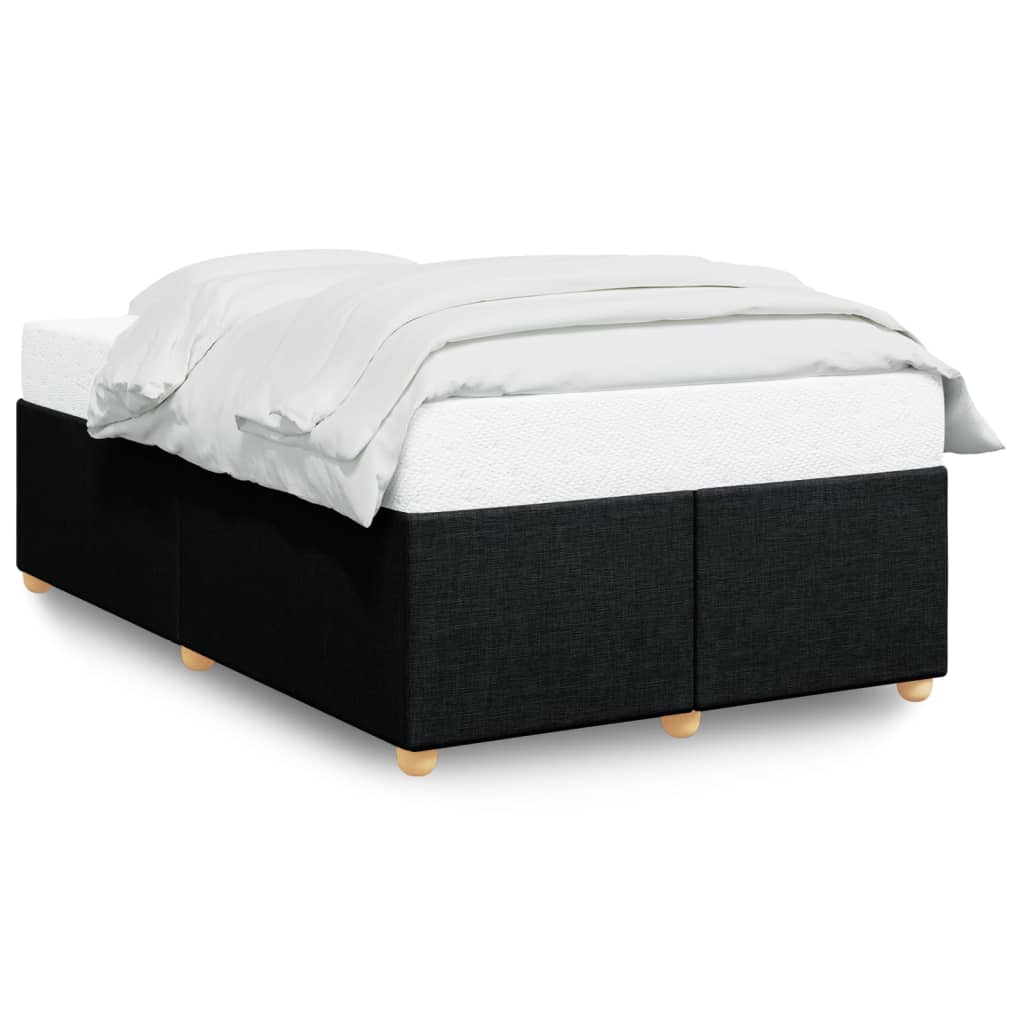 Bed Frame Without Mattress Black 120 X 190 Cm Fabric