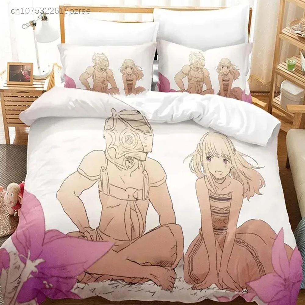 Anime To Your Eternity Bettwäscheset Jungen Mädchen Twin Queen Größe Bettbezug Kissenbezug Bett Kinder Erwachsene Mode Heimtextilien