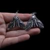 Gothic Vintage Moth Ear Hoops For Women Girls Fashion Pagan Witch Jewelry Accessories Gift Moon Moth Charm Pendant Earrings New