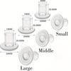 60pcs Clear Plastic High Heel Protectors & Silencers 3 Size for Weddings Event Prevent Heels From Sinking On Grass Gravel Bricks